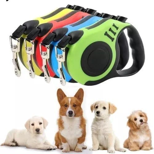 Trela Retrátil para Cães com Luz LED – Segurança e Estilo para Passeios Noturnos