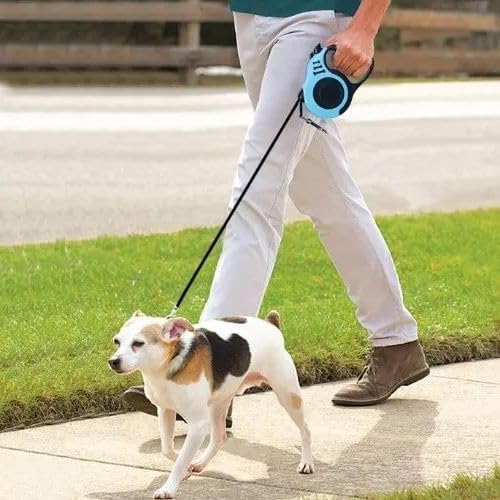 Trela Retrátil para Cães com Luz LED – Segurança e Estilo para Passeios Noturnos