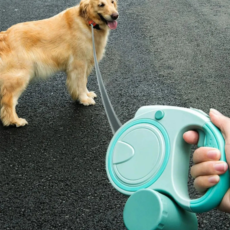 Trela Retrátil para Cães com Luz LED – Segurança e Estilo para Passeios Noturnos
