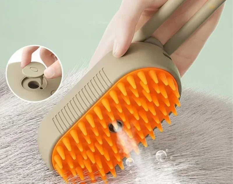 🐾 Escova Elétrica Mágica para Pets: Massageia e Remove Pelos Soltos com Apenas 1 Toque! ✨ Para Cães e Gatos