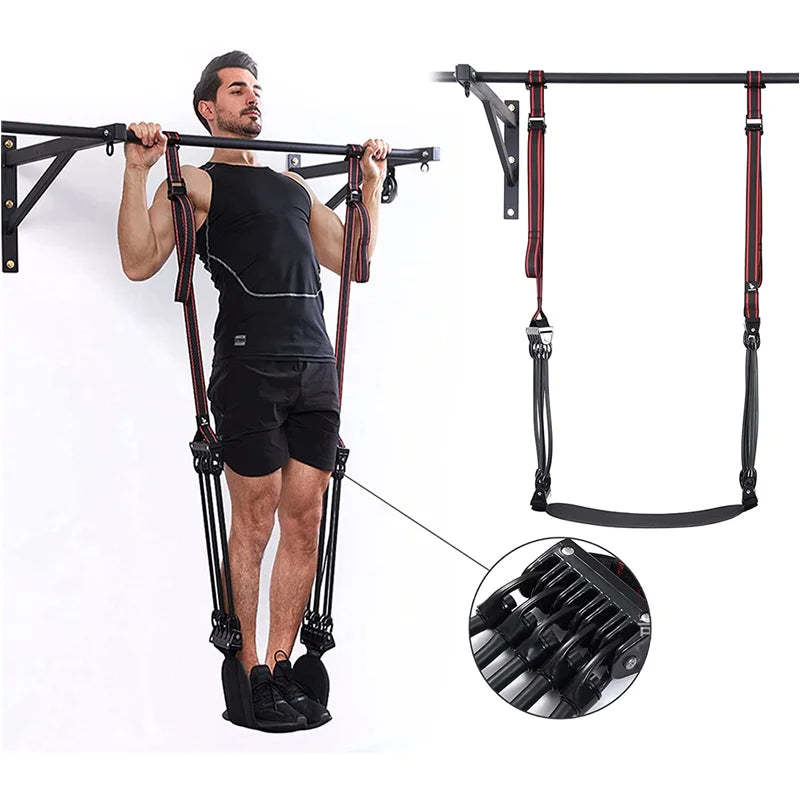 Faixa de Assistência para Pull Up com Suporte Ajustável de Pés