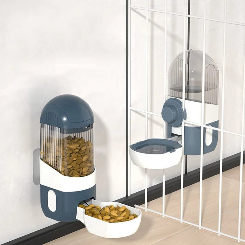 Alimentador Automático para Cães e Gatos com Bebedouro – Design Transparente e Moderno - mineirosofertas