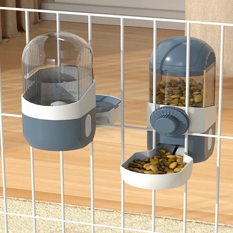 Alimentador Automático para Cães e Gatos com Bebedouro – Design Transparente e Moderno - mineirosofertas