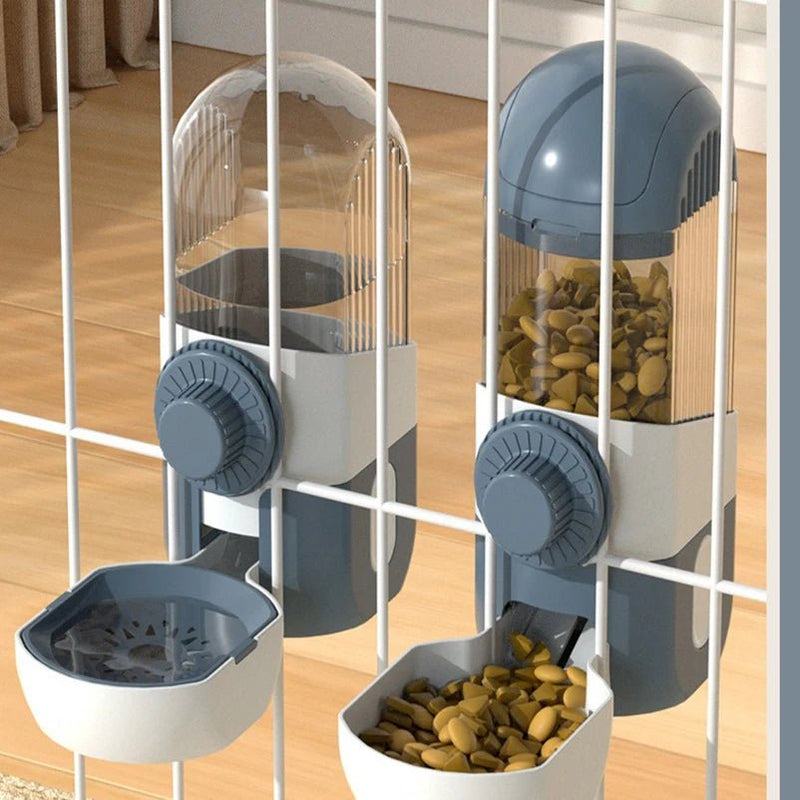 Alimentador Automático para Cães e Gatos com Bebedouro – Design Transparente e Moderno - mineirosofertas