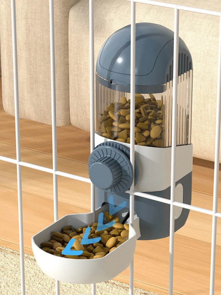 Alimentador Automático para Cães e Gatos com Bebedouro – Design Transparente e Moderno - mineirosofertas