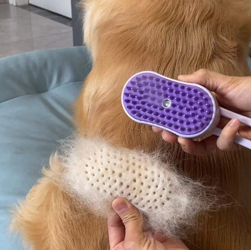 Escova Elétrica Mágica para Pets - Massageia, Remove Pelos Soltos com Apenas 1 Toque! Para Cães e Gatos - mineirosofertas