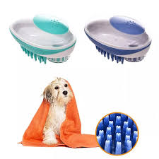 🧴Brosse de bain en silicone et peigne de massage : la touche parfaite pour le bien-être de votre animal !🐾 
