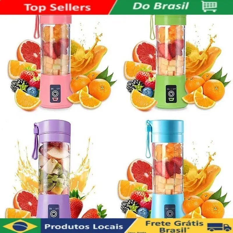 Mini Liquidificador Portátil: Bebidas Frescas a Qualquer Hora e Lugar! - mineirosofertas